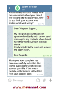 نحوه رفع ریپورت در تلگرام